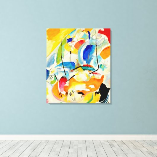 Kandinsky Zeeslag 1913 Canvas Afdruk (Insitu (Houten vloer))