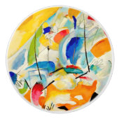 Kandinsky Zeeslag 1913 Keramische Knop (Voorkant)