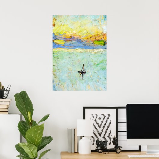 Kandinsky - Zeilboot in Zee Poster (Thuiskantoor)