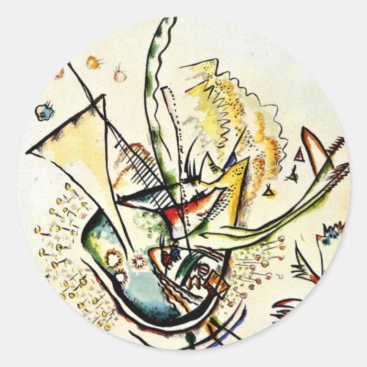 Kandinsky - Zonder titel, 1918 Ronde Sticker (Voorkant)