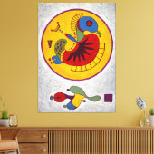 KANDINSKY - ZONDER TITEL - c. 1944 - Bauhaus - Canvas Afdruk (Insitu (Woonkamer))