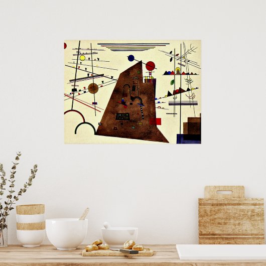 Kandinsky - Zwaar tussen Licht Poster (Keuken)