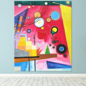 KANDINSKY - ZWARE RODE KLEUR (Schweres Rot) - 1924 Canvas Afdruk (Insitu (Houten vloer))