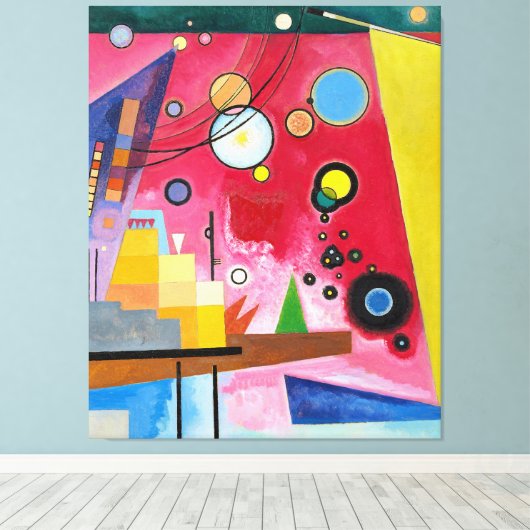 KANDINSKY - ZWARE RODE KLEUR (Schweres Rot) - 1924 Canvas Afdruk (Insitu (Houten vloer))