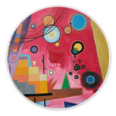 Kandinsky - Zware Rood Keramische Knop (Voorkant)