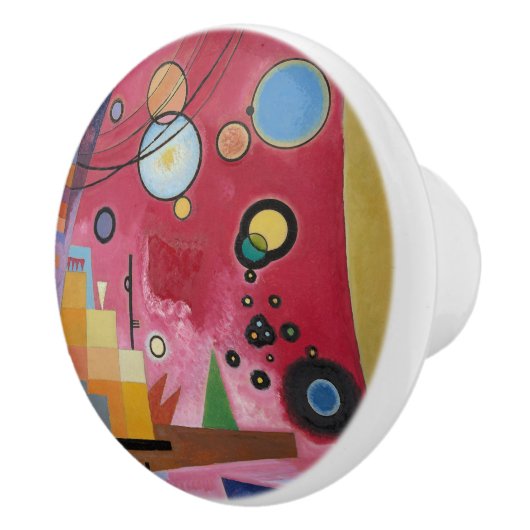 Kandinsky - Zware Rood Keramische Knop (Rechts)