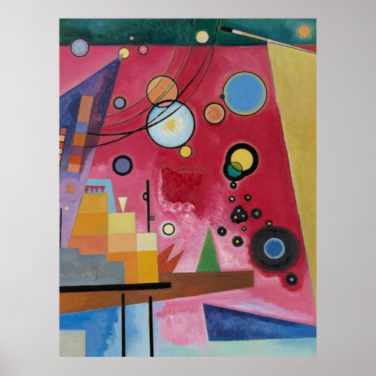 Kandinsky - Zware Rood Poster (Voorkant)