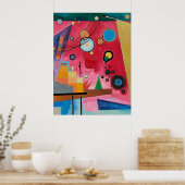 Kandinsky - Zware Rood Poster (Keuken)