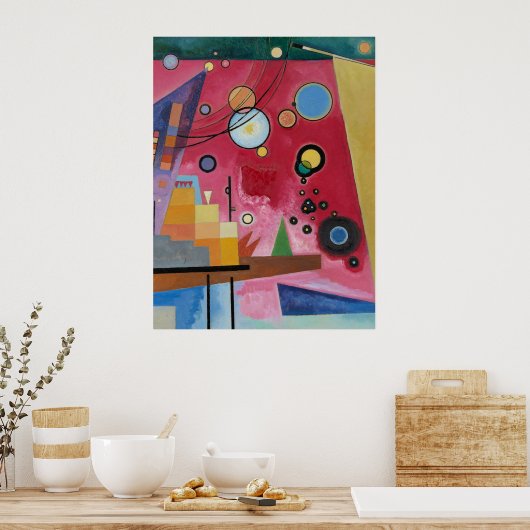 Kandinsky - Zware Rood Poster (Keuken)