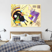 KANDINSKY - ZWART EN PAARS - 1923 - Bauhaus - Canvas Afdruk (Insitu (Slaapkamer))
