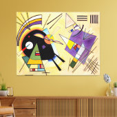 KANDINSKY - ZWART EN PAARS - 1923 - Bauhaus - Canvas Afdruk (Insitu (Woonkamer))