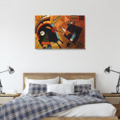 Kandinsky - Zwart en Paars Canvas Afdruk (Insitu (Slaapkamer))