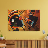 Kandinsky - Zwart en Paars Canvas Afdruk (Insitu (Woonkamer))