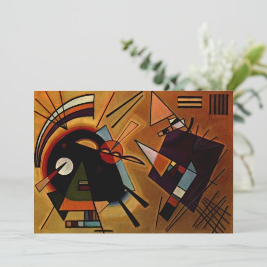 Kandinsky - Zwart en Paars Kaart (Staand voorkant)