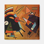 Kandinsky - Zwart en Paars, Magneet (Voorkant)