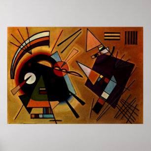 Kandinsky - Zwart en Paars Poster