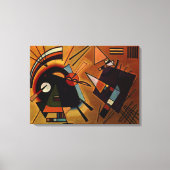 Kandinsky - Zwart en Violet Canvas Afdruk (Voorkant)