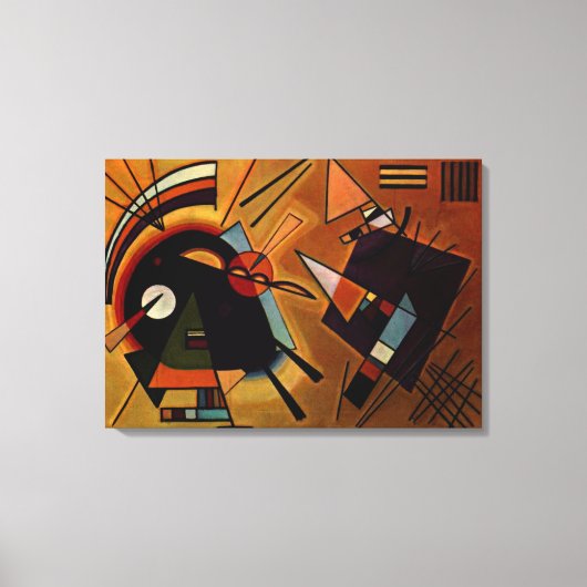 Kandinsky - Zwart en Violet Canvas Afdruk (Voorkant)