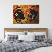 Kandinsky - Zwart en Violet Canvas Afdruk (Insitu (Slaapkamer))