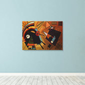 Kandinsky - Zwart en Violet Canvas Afdruk (Insitu (Houten vloer))