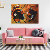 Kandinsky - Zwart en Violet Canvas Afdruk (Insitu (Woonkamer))