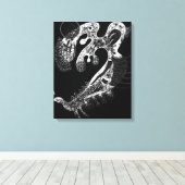 KANDINSKY - ZWART OP WIT (Blanc sur Noir) - 1937 Canvas Afdruk (Insitu (Houten vloer))