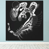 KANDINSKY - ZWART OP WIT (Blanc sur Noir) - 1937 Canvas Afdruk (Insitu (Houten vloer))