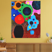 Kandinsky - Zwart Toenemend, Canvas Afdruk (Insitu (Woonkamer))