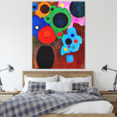 Kandinsky - Zwart Toenemend, Canvas Afdruk (Insitu (Slaapkamer))