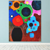 Kandinsky - Zwart Toenemend, Canvas Afdruk (Insitu (Houten vloer))