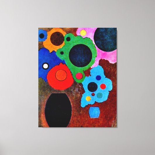 Kandinsky - Zwart Toenemend, Canvas Afdruk (Voorkant)