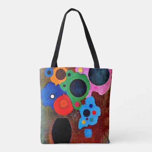 Kandinsky - Zwart Toenemend Tote Bag (Achterkant)