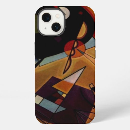 Kandinsky Zwart Violet iPhone Hoesje (Achterkant)