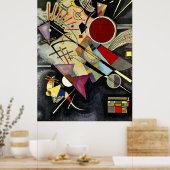 Kandinsky - Zwarte begeleiding  Poster (Keuken)