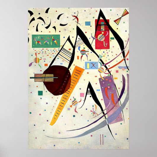 Kandinsky - Zwarte Punten Poster (Voorkant)