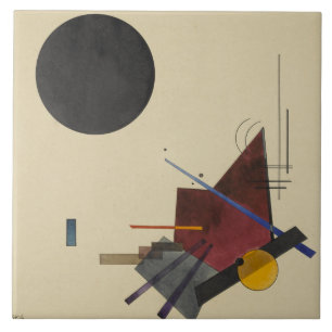 Kandinsky - Zwarte Relatie Tegeltje