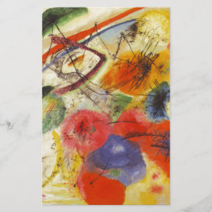 Kandinsky Zwarte Streken Abstract Schilderij Briefpapier