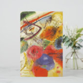 Kandinsky Zwarte Streken Abstract Schilderij Briefpapier (Staand voorkant)