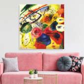 Kandinsky - Zwarte streken Canvas Afdruk (Insitu (Woonkamer))