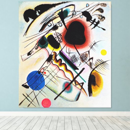KANDINSKY - ZWARTE VLEK - 1921 - Bauhaus - Canvas Afdruk (Insitu (Houten vloer))