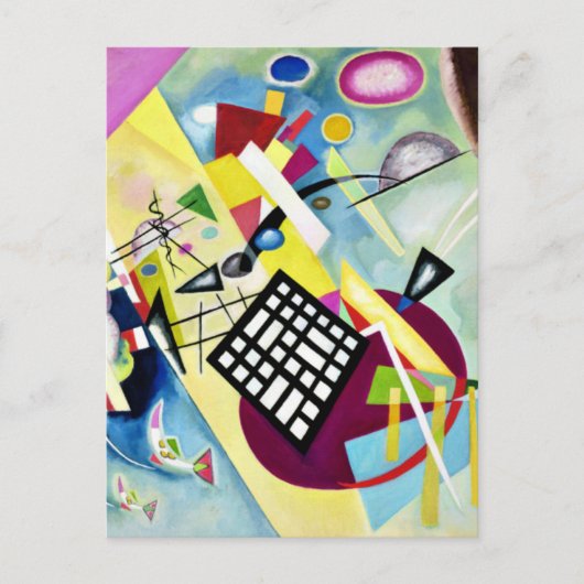 Kandinsky - Zwartraster Briefkaart (Voorkant)