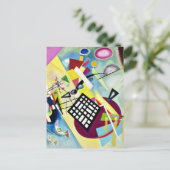 Kandinsky - Zwartraster, populaire abstracte kunst Briefkaart (Staand voorkant)
