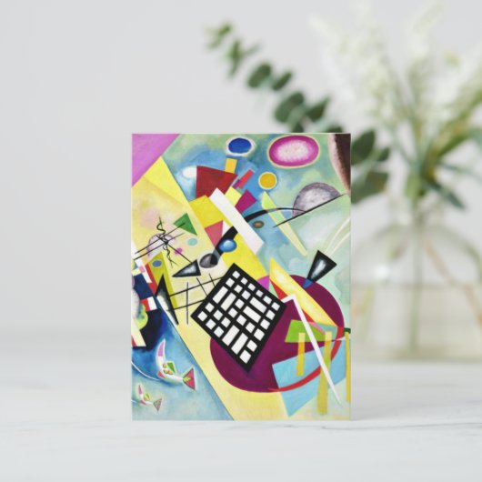 Kandinsky - Zwartraster, populaire abstracte kunst Briefkaart (Staand voorkant)