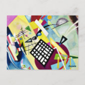 Kandinsky - Zwartraster, populaire abstracte kunst Briefkaart (Achterkant)