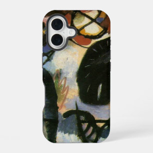 Kandinsky zwartvlek abstract kunstwerk iPhone 16 hoesje