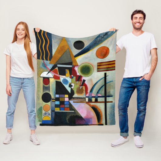 Kandinsky - Zwingend, beroemd schilderij, Fleece Deken (In situ)