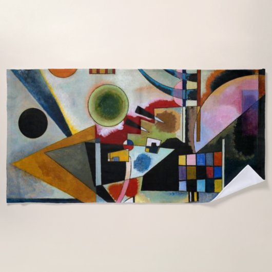Kandinsky - Zwingend, beroemd schilderij, Strandlaken (Voorkant)
