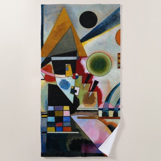 Kandinsky - Zwingend, beroemd schilderij, Strandlaken (Voorkant)