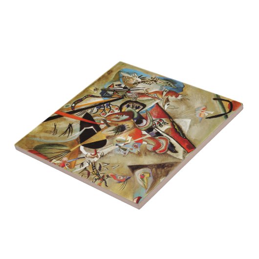 Kandinsky's Abstracte compositie schilderen Tegeltje (Zijkant)