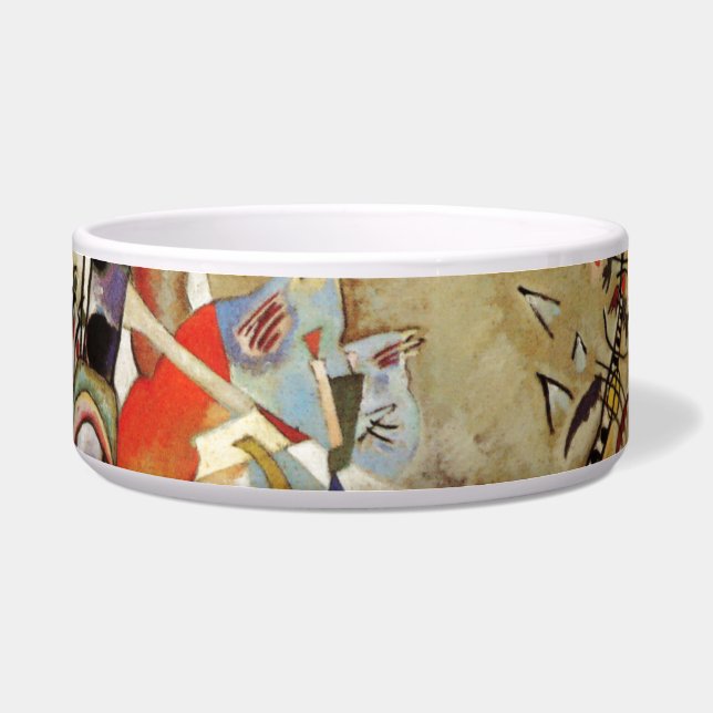 Kandinsky's Abstracte compositie schilderen Voerbakje (Voorkant)